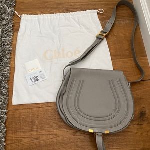 Medium Marcie leather saddle bag